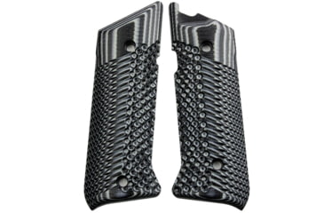 Image of Stoner CNC Ruger Mark IV Target Hunter Standard or Competition G10 Gun Grips Slash and Burn Design Fits Ruger Mark IV Rimfire, Grey Black, STO-MKIV-SB-GRB