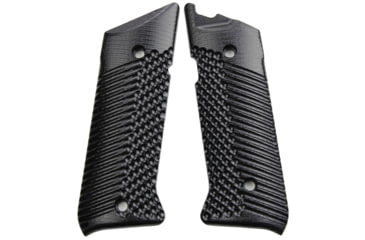 Image of EDEMO Stoner CNC Ruger Mark IV Target Hunter Standard or Competition G10 Gun Grips Slash and Burn Design Fits Ruger Mark IV Rimfire, Midnight Black, STO-MKIV-SB-BLK, EDEMO1