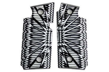 Image of Stoner CNC SIG P938 G10 Gun Grips Aggressive Starburst Fits Sig Sauer 9mm P938 Pistol, Arctic Camo, Non Ambi, STO-P938-AS-NO-ARC