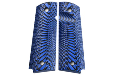 Image of Stoner CNC Starburst G10 Gun Grips fit 1911 Compact and Springfield EMP, Blue Black, 1911 Compact-Standard, STO-1911C-ST-STD-BLB