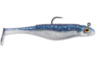 Image of Storm 360GT Searchbait Shad, Sinking, 3-1/2", 1/4oz, #2/0 Hk, 1 Rigged Two Bodies, Tru Blue, SBD35TB-14J