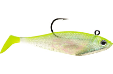 Image of Storm WildEye Swim Shad Swimbaits, 3, 4in, Chartreuse Silver, WSS04SHCS