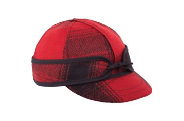 Image of Stormy Kromer Lil' Kromer Cap - Boys, Red/Black Plaid, 6 3/4 Extra Large 50220-000066-260-305