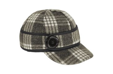 Image of Stormy Kromer The Button Up Cap - Unisex, Char/White Tartan, 6 7/8, 50390-000067-260-032