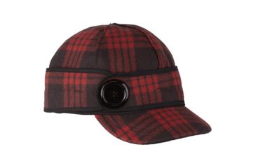 Image of Stormy Kromer The Button Up Cap - Unisex, Black/Red Tartan, 7 1/8, 50390-000071-260-98F