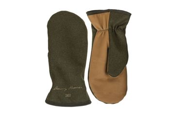 Image of Stormy Kromer Tough Mitts - Mens, Leather/Wool Olive, Medium 51870-000050-260-415