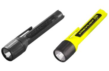 Image of Streamlight 2AA LED Propolymer Flashlight w/ alkaline batteries 67100 / 67101, Black, Yellow