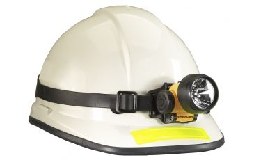 Image of Trident LED Yellow Headlamp / Flashlight 61050 on Helmet