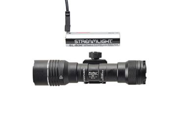 Image of Streamlight ProTac Rail Mount HP-X Pro 800 Lumen Weapon Light, CR123A, with Jack-Cap Tail Cap Switch, M-LOK Mount, Allen Wrench, Black, 89017