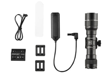 Image of Streamlight ProTac Rail Mount HP-X Pro 800 Lumen Weapon Light System, SL-B26 Rechargeable, with Jack-Cap Tail Cap Switch, M-LOK Mount, Mounting Hardware, Allen Wrench, Straight Momentary Pressure Switch, USB Cord, Black, 89016