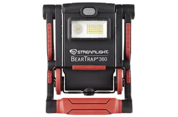Image of Streamlight BearTrap 360 120V AC Rechargeable Work Light with Rotating Body, Black/Red, 61523
