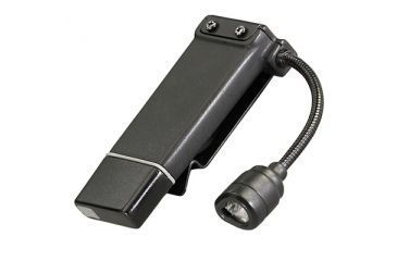 Image of Streamlight ClipMate USB Rechargeable Clip-On Light, Black with White and Red LEDs, USB with 120V AC 61126