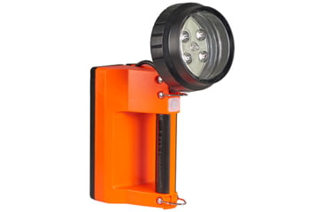 Image of Streamlight E-Flood FireBox 1500 Lumens Rechargeable Lantern with Blue Taillight LEDs, 120V AC/12V DC Standard System with Shoulder Strap &amp; Mounting Rack, Orange, 45811