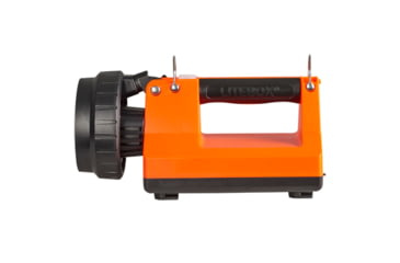 Image of Streamlight E-Flood FireBox 1500 Lumens Rechargeable Lantern with Blue Taillight LEDs, 120V AC/12V DC Standard System with Shoulder Strap &amp; Mounting Rack, Orange, 45811