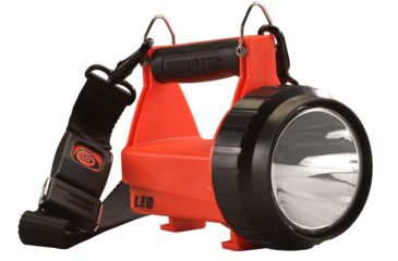 Image of Streamlight Fire Vulcan Rechargeable C4 LED Flashlight, Standard Sytem with AC-DC Charger, Orange, 44450