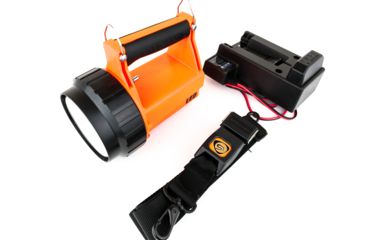 Image of Streamlight Fire Vulcan Rechargeable C4 LED Flashlight, Orange with Vehicle Mount and 12v DC Charger, 44451