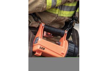 Image of Streamlight Fire Vulcan Rechargeable C4 LED Flashlight, Orange with Vehicle Mount and 12v DC Charger, 44451