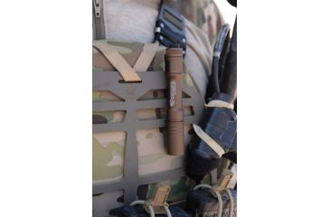 Image of Streamlight MicroStream Ultra-Compact USB Rechargeable Personal Light, 250/50 Lumens w/ 5in USB Cord and Lanyard, Box, Coyote, 66609