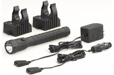 Image of Streamlight PolyStinger LED HAZ-LO Industrial Safety Flashlight, 120V AC/12VDC Steady Charge Cord, Black, 76442