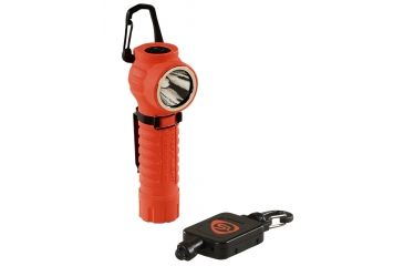 Image of Streamlight PolyTac 90 Flashlight w/ Gear Keeper &amp; Lithium Batteries - Orange 88832