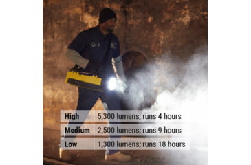 Image of Streamlight Rechargeable LED Portable Scene Light EXT, 120V AC/12V DC, Yellow, 45680