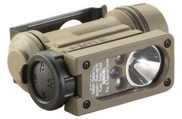 Image of Streamlight Sidewinder Compact II Aviation Flashlight - White C4 LED,Green,Blue,IR LED w/Rail Mount, Headstrap and CR123A Lithium Battery, Clam 14531