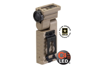 Image of Streamlight Sidewinder LED Hands Free Flashlight, Military Model, White, Red, Blue, IR LEDs, Clam, Coyote, 14072