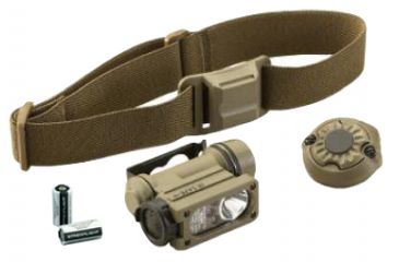 Image of Streamlight Sidewinder Compact II Military Flashlight, White C4 LED, Red, Blue, IR LEDs, Helmet Mount, Headstrap, Lithium Battery, Clam 14512