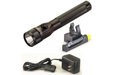 Image of Streamlight Stinger DS C4 LED Flashlight with 120V AC Cable and Piggyback Steady Charge Base