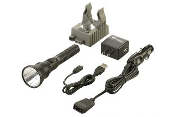 Image of Streamlight Strion DS HPL 700 Lumen Flashlight-IEC Type A 120V/100V AC/12V DC-1 Holder, Black, 74811