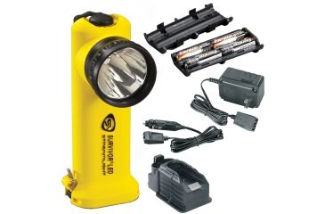 Image of Streamlight Survivor-LED 90513, Yellow -AC and DC chargers, charging base, alkaline battery pack