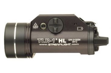 Image of Streamlight TLR-1 HL LED Weapon Light Earless Screw w/Batteries, CR123A, White, 1000 Lumens, Black, 69264