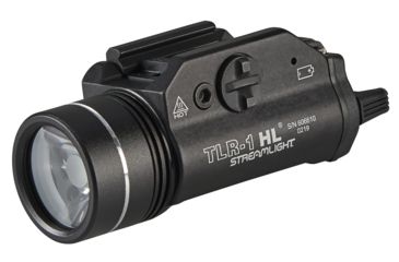 Image of Streamlight TLR-1 HL LED Rail-Mounted Tactical Flashlight, 800 Lumens w/Lithium Batteries, Black, 69260