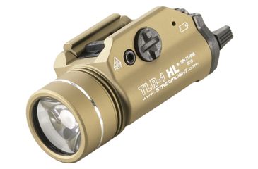 Image of Streamlight TLR-1 HL LED Rail-Mounted Tactical Flashlight, 800 Lumens w/Lithium Batteries, Flat Dark Earth, 69266
