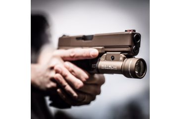 Image of Streamlight TLR-1 HL LED Rail-Mounted Tactical Flashlight, 800 Lumens w/Lithium Batteries, Flat Dark Earth, 69266