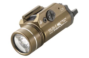 Image of Streamlight TLR-1 HL LED Rail-Mounted TacticalFlashlight, 800 Lumens w/Lithium Batteries, Flat Dark Earth Brown, 69267