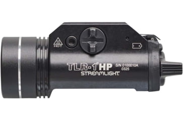 Image of Streamlight TLR-1 HP 1000 Lumens High-Candela Rail-Mounted Strobing LED Tactical Light, CR123A, Black, 59150