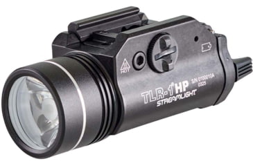Image of Streamlight TLR-1 HP 1000 Lumens High-Candela Rail-Mounted Strobing LED Tactical Light, CR123A, Black, 59150