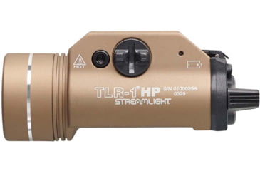 Image of Streamlight TLR-1 HP 1000 Lumens High-Candela Rail-Mounted Strobing LED Tactical Light, CR123A, FDE, 59151