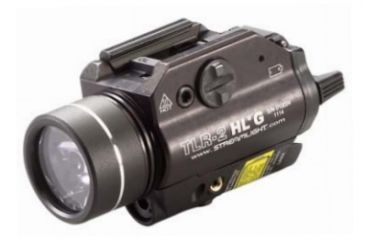 Image of Streamlight TLR-2 HL G Rail Mounted Flashlight with Green Laser - 1000 Lumens, Black 69265