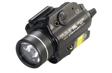 Image of Streamlight TLR-2 HL High LumensWeapon Flashlight , CR123A, Red, 1000 Lumens, Black, 69261