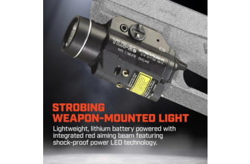 Image of Streamlight TLR-2 S CR123A 300 Lumens LED Tactical Weapon Flashlight w/ Laser Sight, Strobe Function, Black, 69230
