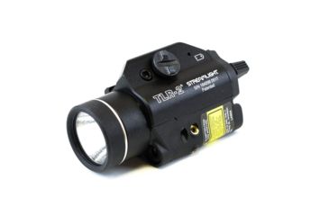 Image of Streamlight TLR-2 Tactical Weapon Flashlight w/ Laser Sight, CR123, Laser Sight , No Strobe, 300 Lumens, Black, 69120