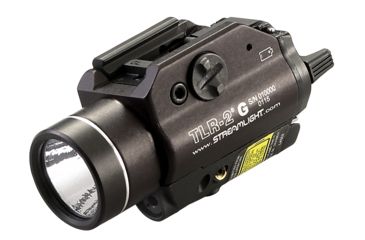 Image of Streamlight TLR-2G LED Rail-Mounted Tactical Light, CR123A, Green/White, 300 Lumens, Black, 69250