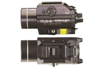 Image of Streamlight TLR-2G LED Rail-Mounted Tactical Light, CR123A, Green/White, 300 Lumens, Black, 69250