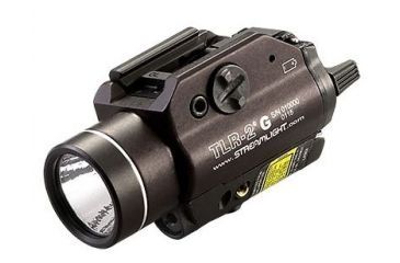 Image of Streamlight TLR-2G LED Rail-Mounted Tactical Light, CR123A, Green/White, 300 Lumens, Black, 69250
