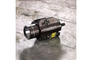 Image of Streamlight TLR-2G LED Rail-Mounted Tactical Light, CR123A, Green/White, 300 Lumens, Black, 69250