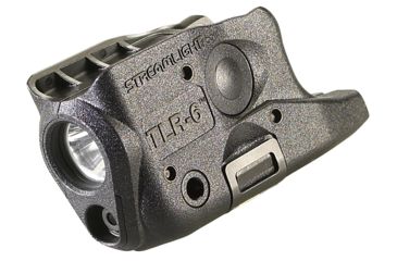 Image of Streamlight TLR-6 Gun Mounted Tactial LED Light, CR1/3N, Glock 26, Glock 27, Glock 33, Red, 100 Lumens, Black, 69272