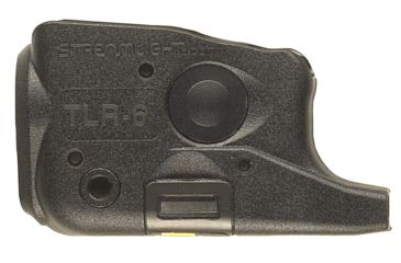 Image of Streamlight TLR-6 Gun Mounted Tactial LED Light, CR1/3N, Glock 26, Glock 27, Glock 33, Red, 100 Lumens, Black, 69272