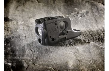 Image of Streamlight TLR-6 Gun Mounted Tactial LED Light, CR1/3N, Glock 26, Glock 27, Glock 33, Red, 100 Lumens, Black, 69272